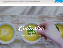 Tablet Screenshot of culinairestaffing.com